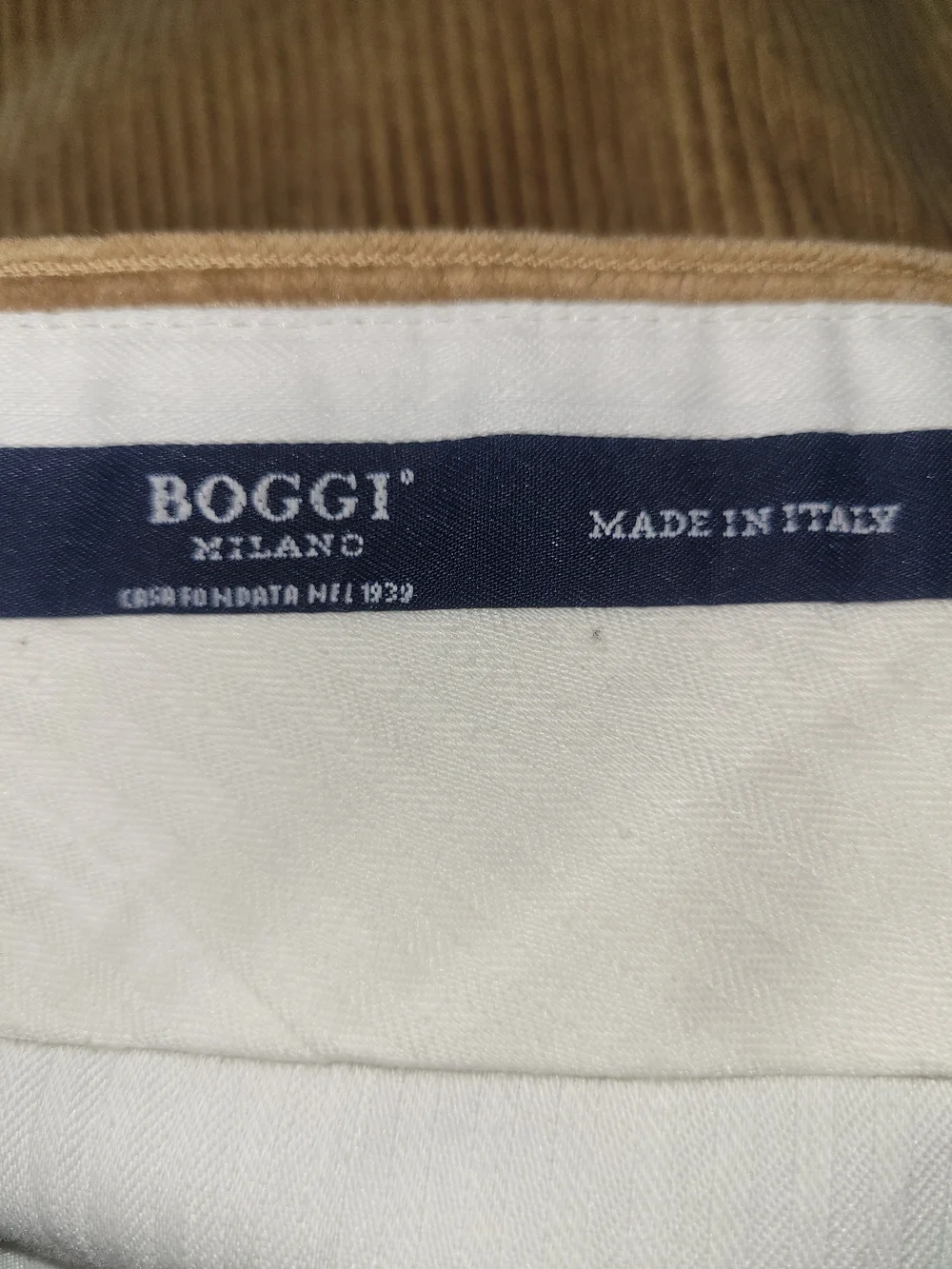 Vintage Boggi Milano Corduroy Pants Mens 48 Beige Pleated Made Italy EUC - Picture 8 of 8